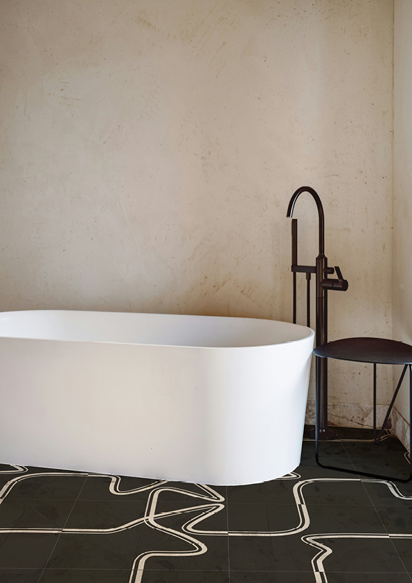 CONFLUENCE tile application in a bathroom